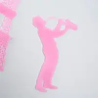 Наклейка фосфорная "Эйфелева башня и саксофонист" с клеев.подуш. набор 2 шт МИКС 29,5х25 см   788219