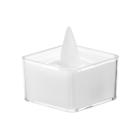 Ночник "Свеча квадрат" LED 0,5Вт от батареек 3хAG10 белый 4х4х4,5 см RISALUX