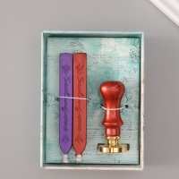 Сургучный набор "Сова на луне" печать, ручка, сургуч 12,5х10х3,6 см