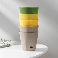 Набор горшков для цветов с прикорневым поливом Amsterdam, 650 мл, 5 шт, цвет МИКС