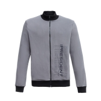 Толстовка на молнии President, размер XL, цвет серый Толстовка на молнии President, размер XL, цвет серый