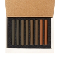 Сепия светлая/тёмная, 4 цвета, 8 штук, &laquo;Мастерская художника&raquo;, в картонной коробке