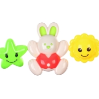 Растяжка на коляску/кроватку &laquo;Цыпленок, зайчик, обезьянка&raquo;, 3 игрушки, цвет МИКС, Крошка Я