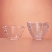 Форма пластиковая одноразовая для фуршета &laquo;Цветок&raquo;, 350 мл, прозрачная