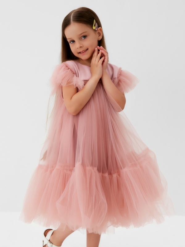 Платье детское с пышной юбкой KAFTAN, рост 86-92, розовый