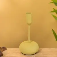 Подсвечник на 1 свечу текстурный "Оливковый" 8х8х15,5 см