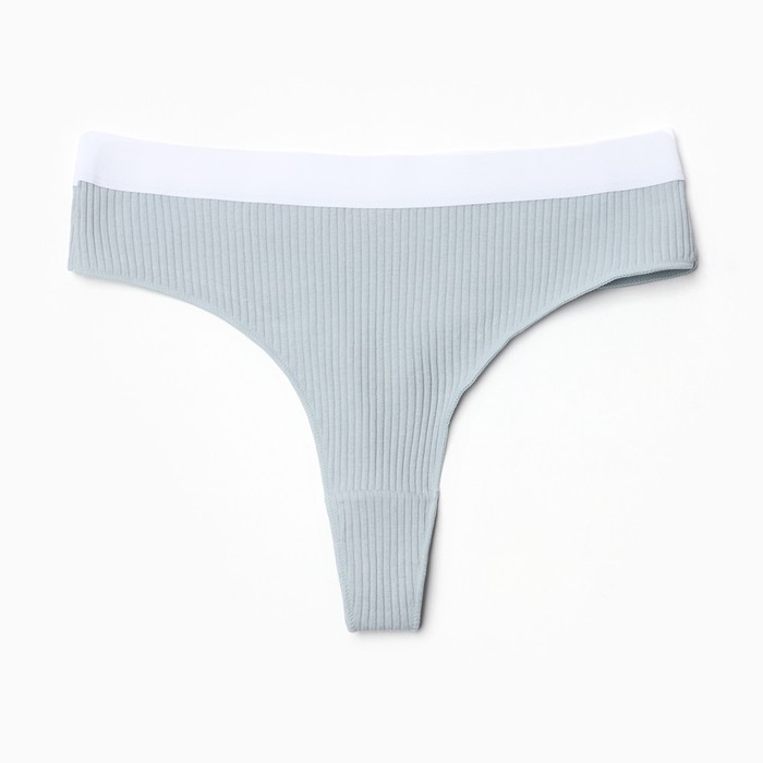 Трусы бразилиана MINAKU рубчик размер 40-42, цвет серый