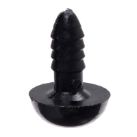 Глаза винтовые с заглушками, набор 30 шт., размер 1 шт. &mdash; 1,2 см, цвет чёрный