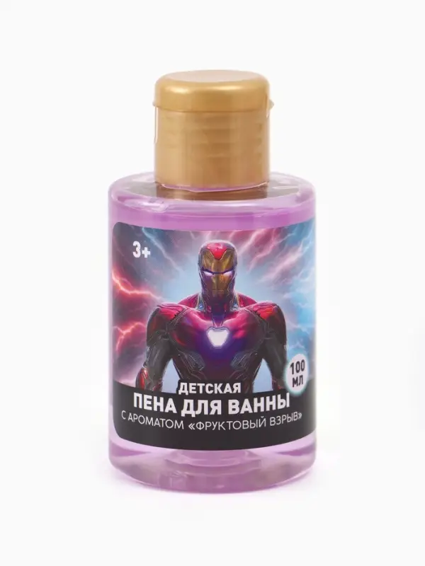 Детская пена для ванны, аромат фруктовый взрыв, 100 мл, Супергерой