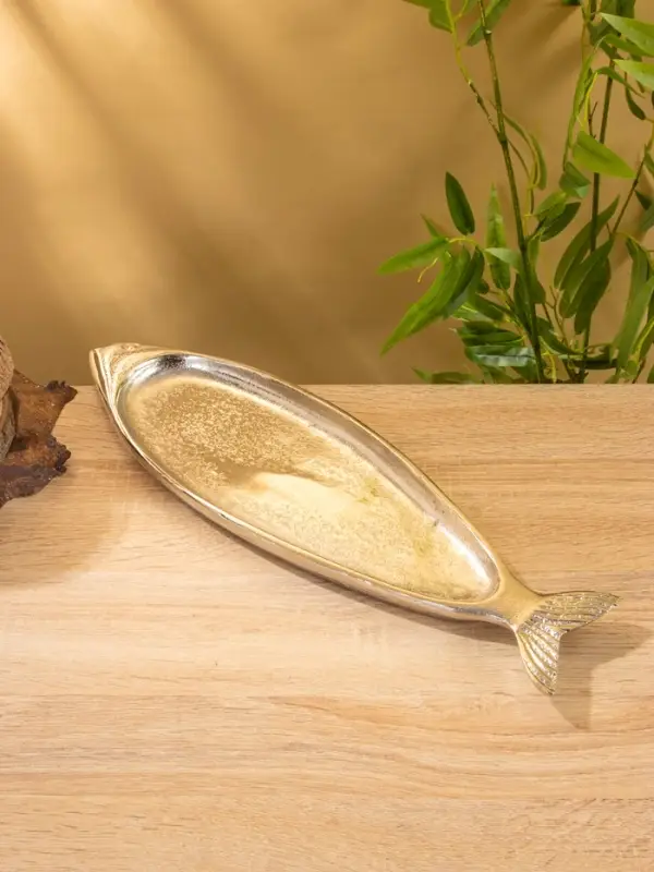 Блюдо сервирочное "Рыбка" алюминий 41,5х12х2 см