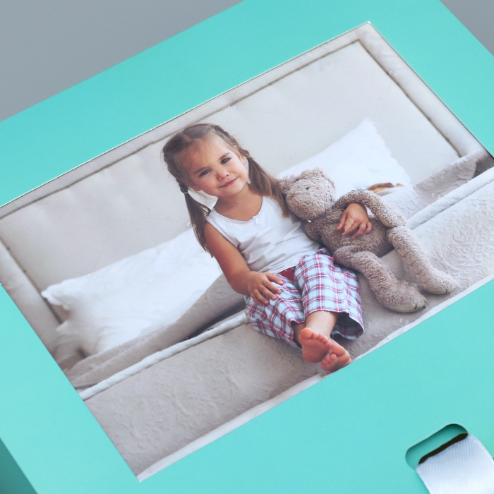 Коробка-фоторамка подарочная складная, упаковка, &laquo;Тиффани&raquo;, 20 х 18 х 5 см