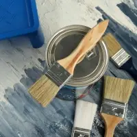 Кисть плоская ТУНДРА, смешанная щетина, деревянная рукоятка, 1.5", 38 мм