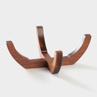 Миска фарфоровая на подставке из бамбука Magistro &laquo;Галактика&raquo;, 1,2 л, 18&times;18&times;8,5 см, цвет чёрный