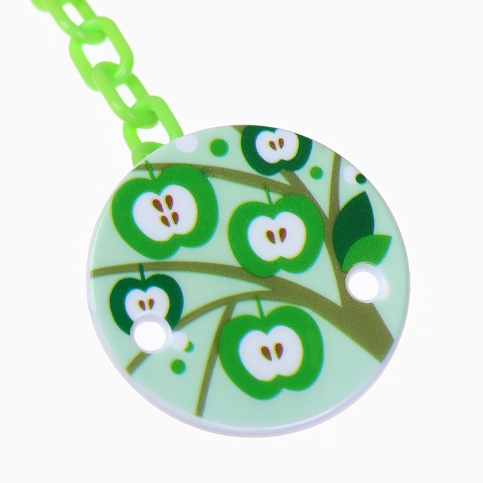 Пустышка ортодонт., с колпачком и держателем, от 0 мес., цвет Зеленый / Синий