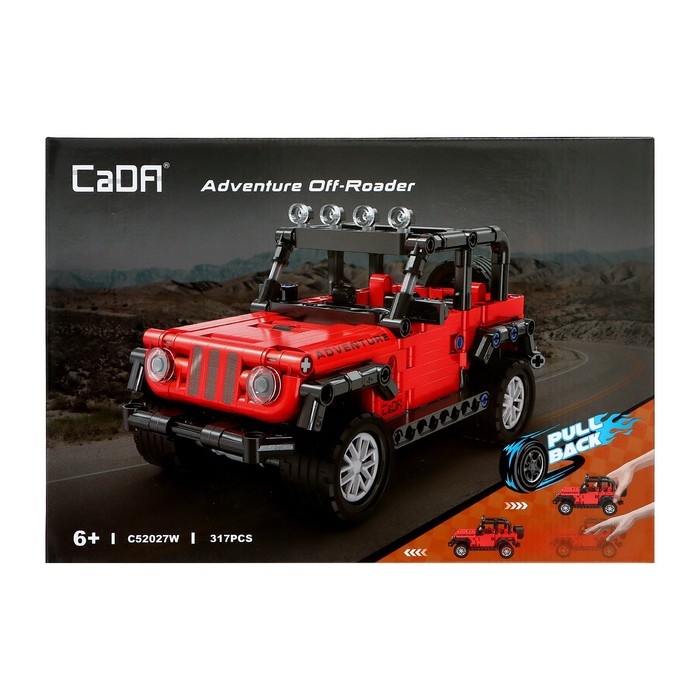 Конструктор инерционный &laquo;Внедорожник&raquo;, 317 деталей