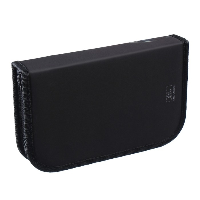 Пенал 1 секция, 130 х 210 х 40 мм, 2 откидные планки, тканевый, Calligrata TOP, Content "Енот"