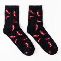 Носки мужские «Перцы» цвет чёрный, размер 29 Носки мужские «Перцы» цвет чёрный, размер 29