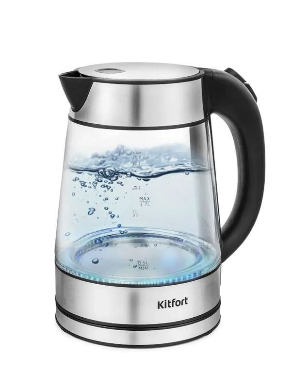 Стеклянный электрический чайник с подсветкой KT-6105