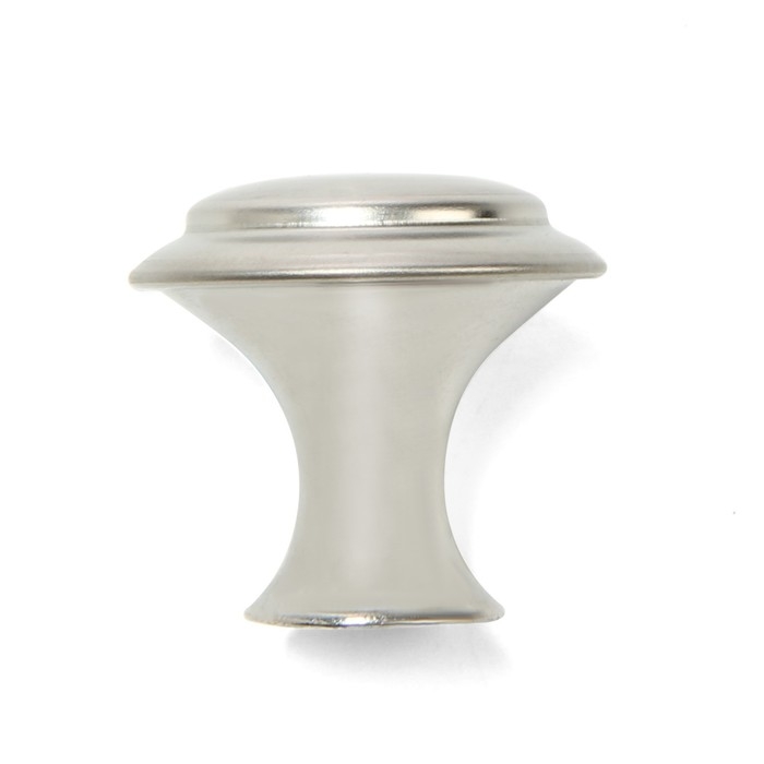 Ручка кнопка ТУНДРА, d=23 мм, цвет матовый никель, 8 шт TMP