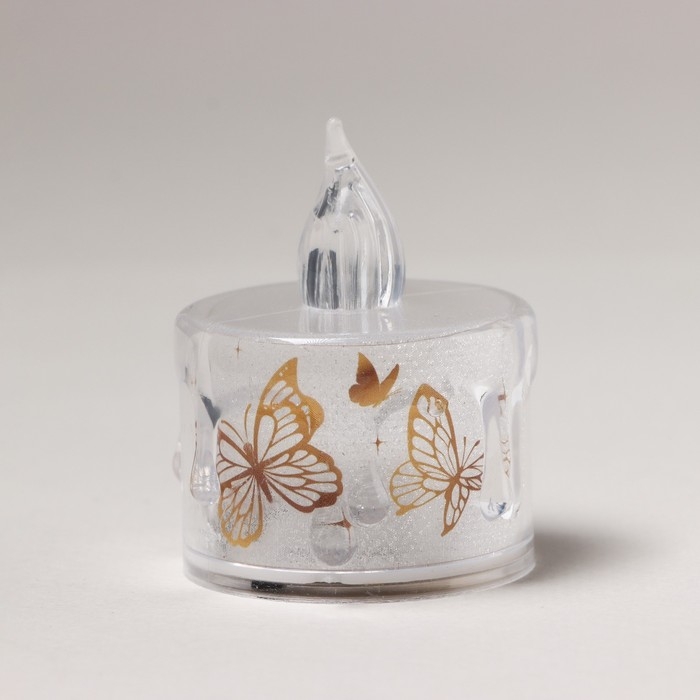 Свеча светодиодная с бабочками, мод. СВ-22 «Бабочки», 5 х 3,8 см. Свеча светодиодная с бабочками, мод. СВ-22 «Бабочки», 5 х 3,8 см.