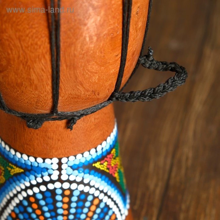 Сувенирный музыкальный инструмент "Барабан Джембе ящерица" 14x14x30 см   МИКС