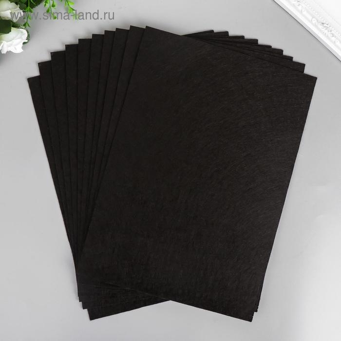 Фетр мягкий "Черный" 1 мм (набор 10 листов) формат А4
