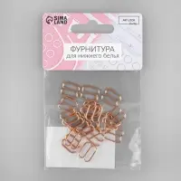 Регулятор для бретелей, металлический, 10 мм, 20 шт., цвет золотой