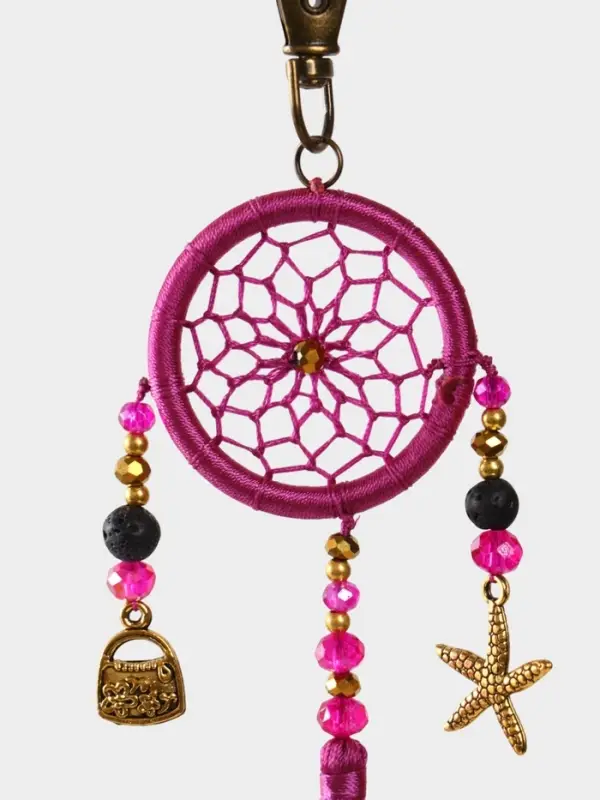 Брелок ловец снов, 17 см, фиолетовый
