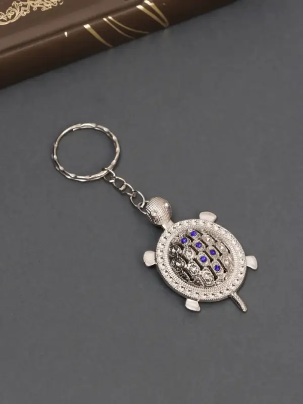 Брелок металл "Черепашка" стразы 4,3х2,8 см