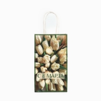 Пакет подарочный крафт &laquo;8 марта&raquo;, тюльпаны 12 &times; 21 &times; 9 см