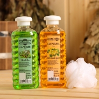 Шампунь "Крапива и Липа", 2 шт по 250 мл + мочалка Шампунь "Крапива и Липа", 2 шт по 250 мл + мочалка