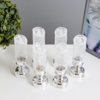 Ночник "Ледянна свеча" LED 1Вт от батареек 3хLR44 хром 4,5х4,5х12 см RISALUX