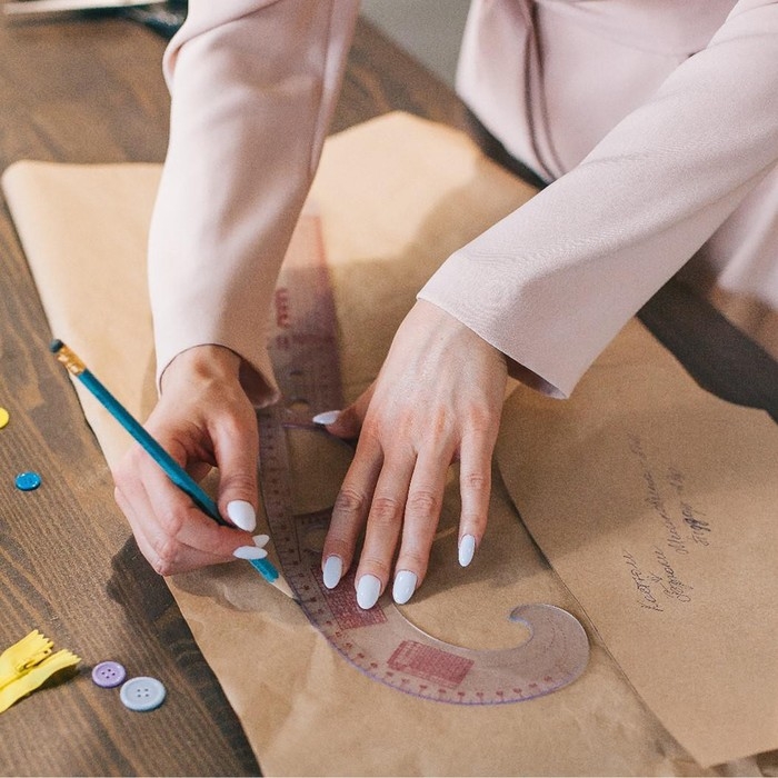 Лекало портновское метрическое &laquo;Рыбка&raquo;, с проймой, 52 &times; 13 см, толщина 0,5 мм, цвет прозрачный