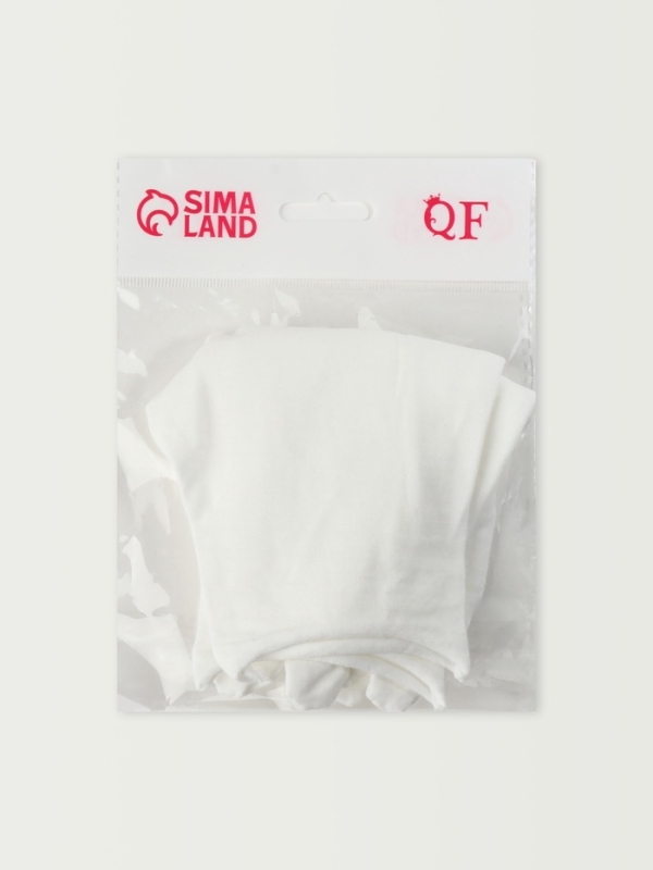 Перчатки хлопковые пара р-р S бел пакет QF