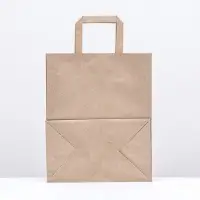 Пакет бумажный крафт, плоская ручка 24&times;14&times;29 см, 90 г/м&sup2;