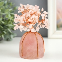 Сувенир металл, акрил "Деревце удачи - обвивающие корни" розовый Сувенир металл, акрил "Деревце удачи - обвивающие корни" розовый