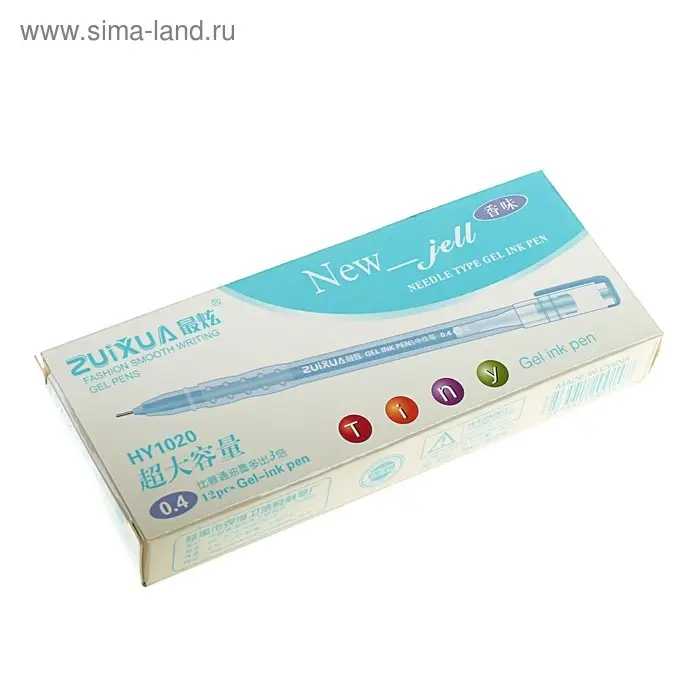 Ручка гелевая, 0.38 мм, синяя, прозрачный корпус, бесстержневая, игольчатый пишущий узел