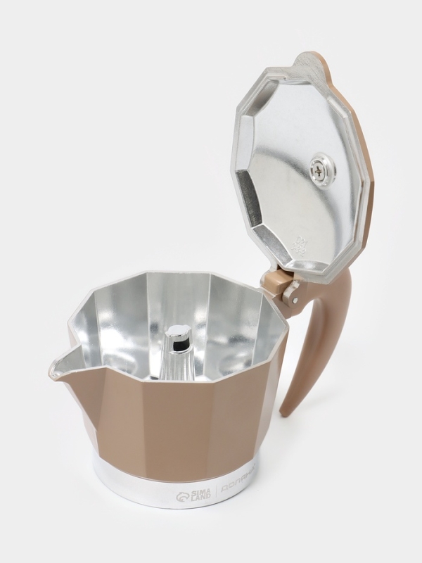 Кофеварка гейзерная "Мокко" на 3 чашки, цвет коричневый