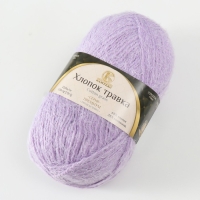 Пряжа "Хлопок травка" 65% хлопок 35% полиамид 220 м/100гр (072 лаванда)