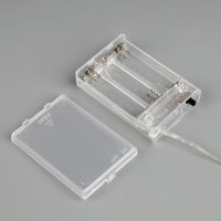 Гирлянда &laquo;Нить&raquo; 2 м роса с насадками &laquo;Лепестки&raquo;, IP20, серебристая нить, 40 LED, свечение тёплое белое, ААх3