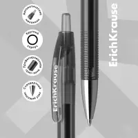 Ручка гелевая автоматическая ErichKrause R-301 Original Gel Matic, узел 0.5 мм, чернила чёрные, длина линии письма 500 метров