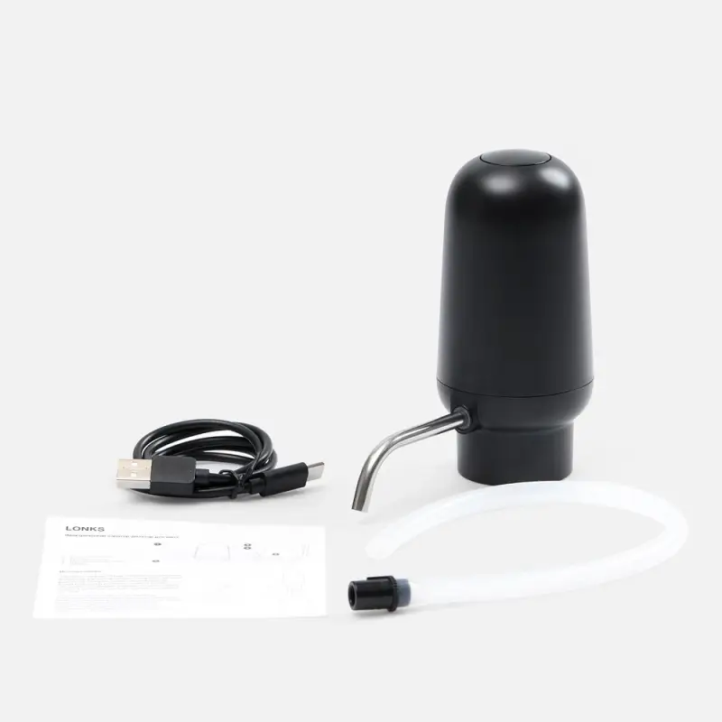 Электрический аэратор-дозатор для вина Lonks, черный