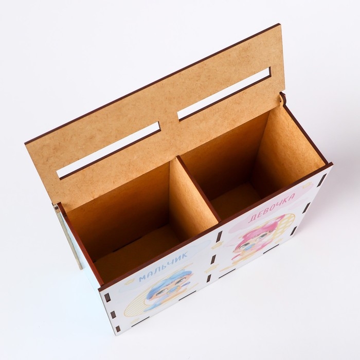 Семейный банк для сбора денег на малыша на свадьбу &laquo;Девочка или мальчик&raquo;, 21 х 18 х 7,7 см.