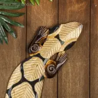 Панно дерево "Геккон" 78х13х1 см