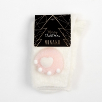 Носки махровые MINAKU с нашивкой, цв.белый, р-р 36-39 (23-25 см) Носки махровые MINAKU с нашивкой, цв.белый, р-р 36-39 (23-25 см)