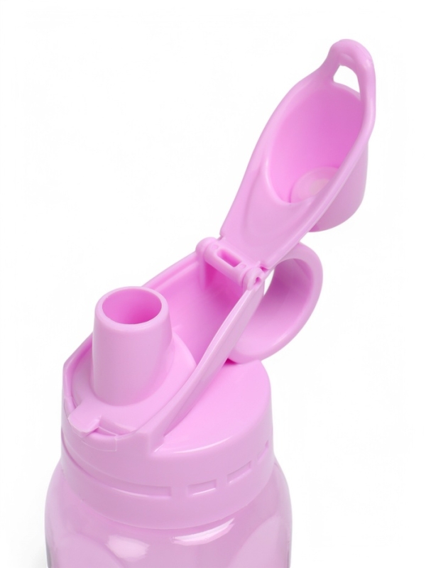 Бутылка для воды спортивная прозрачная, 450 мл, 20 х 8 см, сиреневая