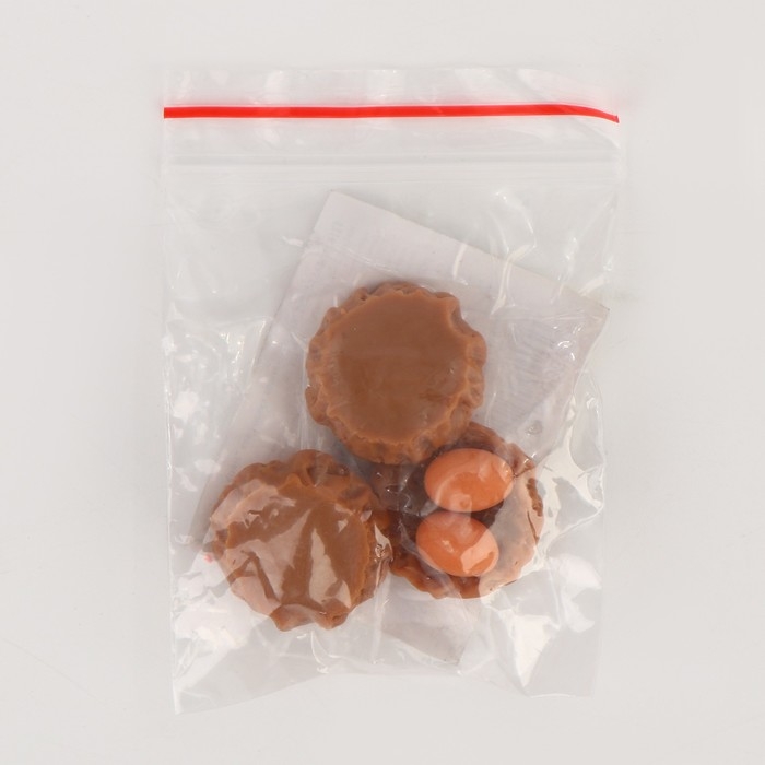 Миниатюра кукольная &laquo;Яйца в гнезде&raquo;, набор 3 шт., размер 1 шт. &mdash; 2 &times; 2 &times; 1 см