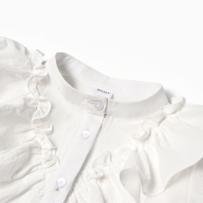 Блузка для девочки MINAKU, цвет белый, рост 152 см