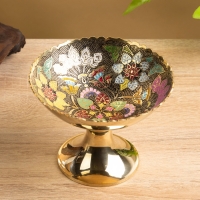 Креманка "Разноцветье" латунь 14х14х10,5 см