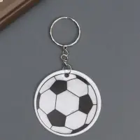 Светоотражающий брелок для ключей на кольце &laquo;Футбольный мяч&raquo;, пластик, 6&times;6 см